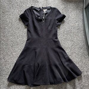 Rebecca Taylor Women’s Fit & Flare Textured Black Dress Size 4